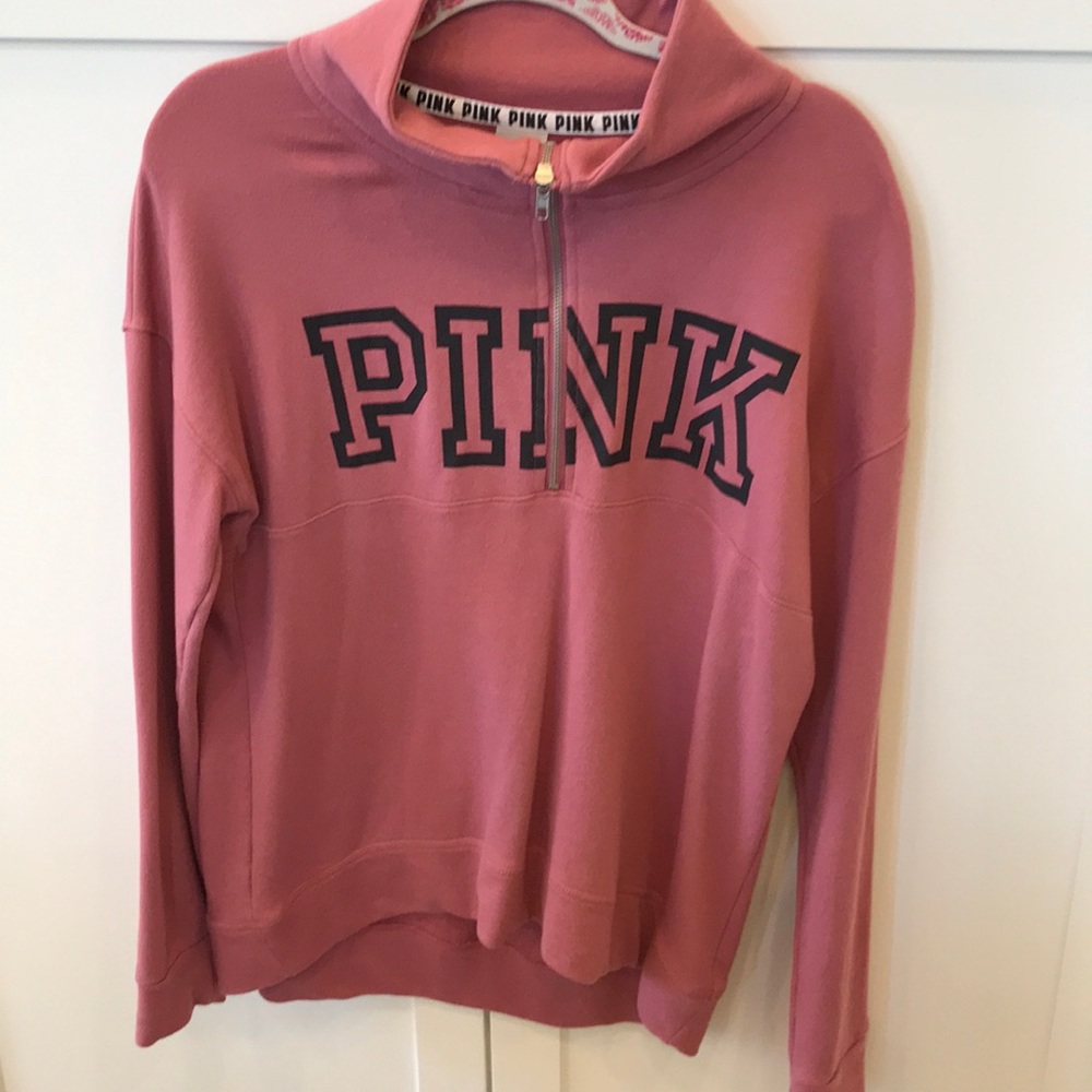 VS PINK Quarter Zip Sweater